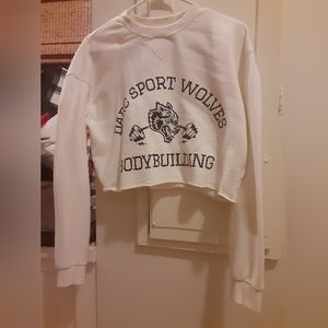 Darc Sport SHE cropped raw edge crewneck sz M